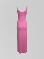 Платье Wish Collection 40418 однотонное по фигуре на лямках на регулировке