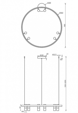 Подвесной светильник Maytoni Satellite MOD102PL-L42B4K