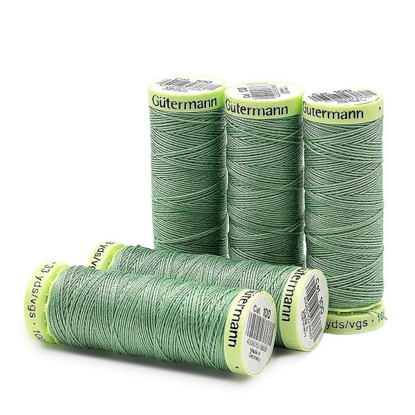Нитки отделочные Gutermann Top Stitch 30 (30 метров), 5 кат. | 100 пастельно серо-зеленый