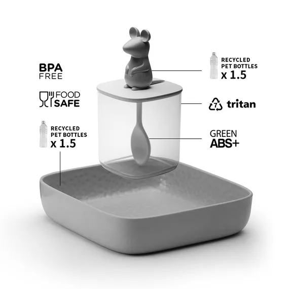 Набор из 4 банок для сыпучих продуктов Lucky Mouse Seasoning