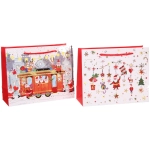 Пакет подарочный «Зимнее веселье» 24,5*19,5*9.9 см, микс