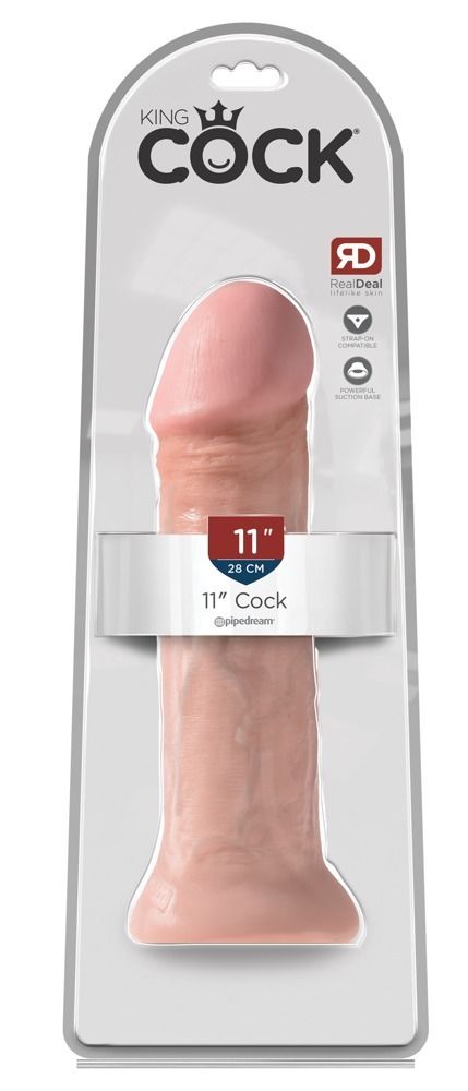 Фаллоимитатор King Cock реалистик, телесный, 28 см