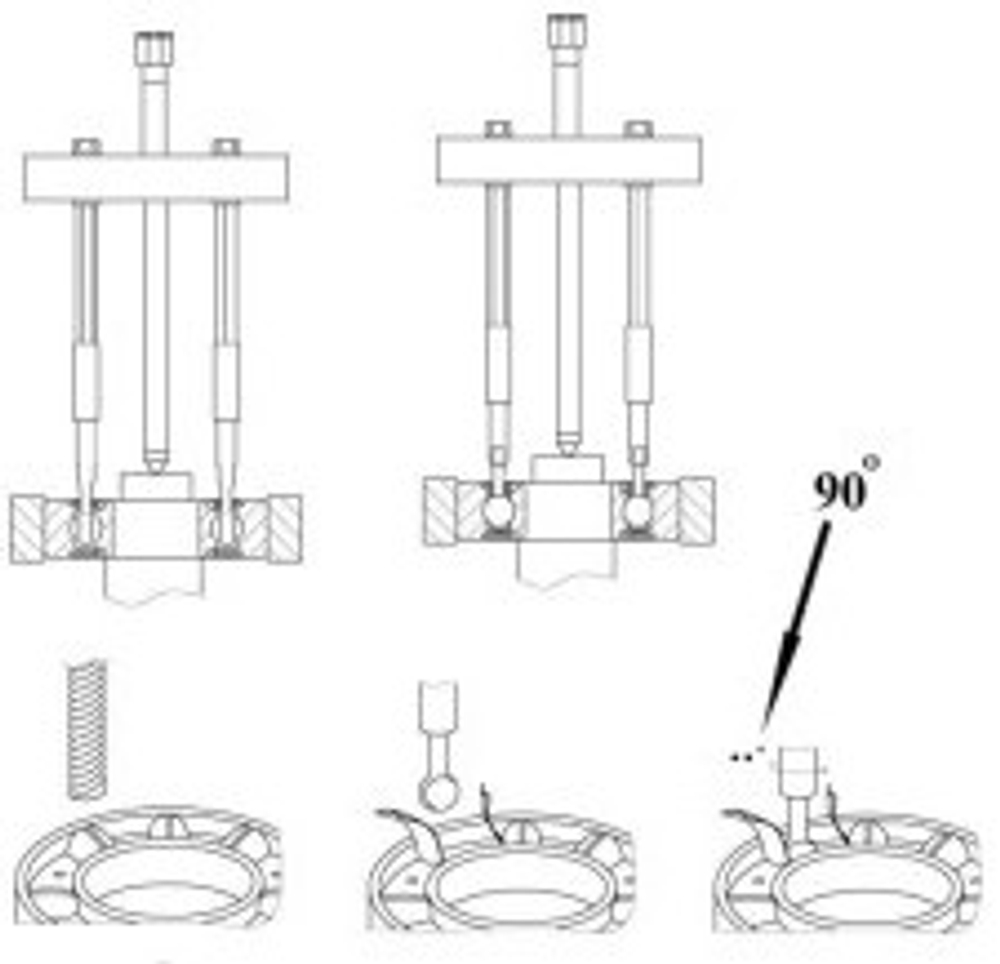 Съемник подшипников через сепаратор. Набор 10 предметов, KA-2578K