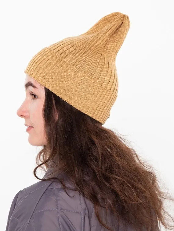 Шапка женская демисезонная , цвет бежевый, размер 52-56