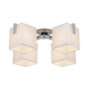 CL465141 Стенли Хром+Белый Св-к Люстра