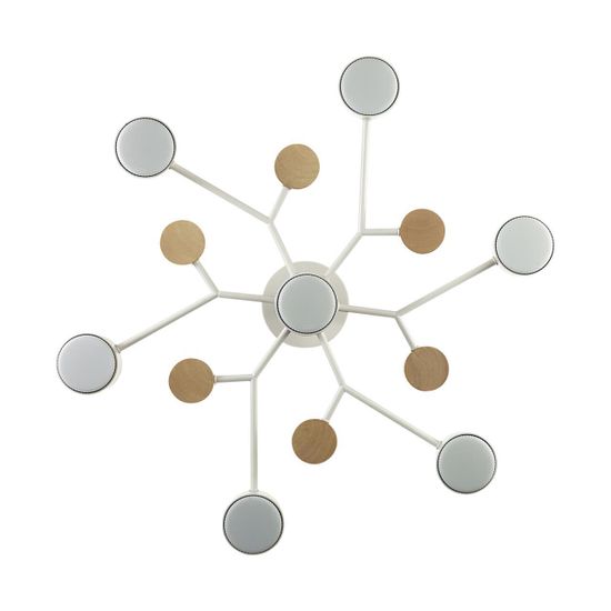 8195/7C COMFI LN25 262 белый, металл/дерево/пластик Потолочный светильник LED GX53 7*9W 220V RONDO