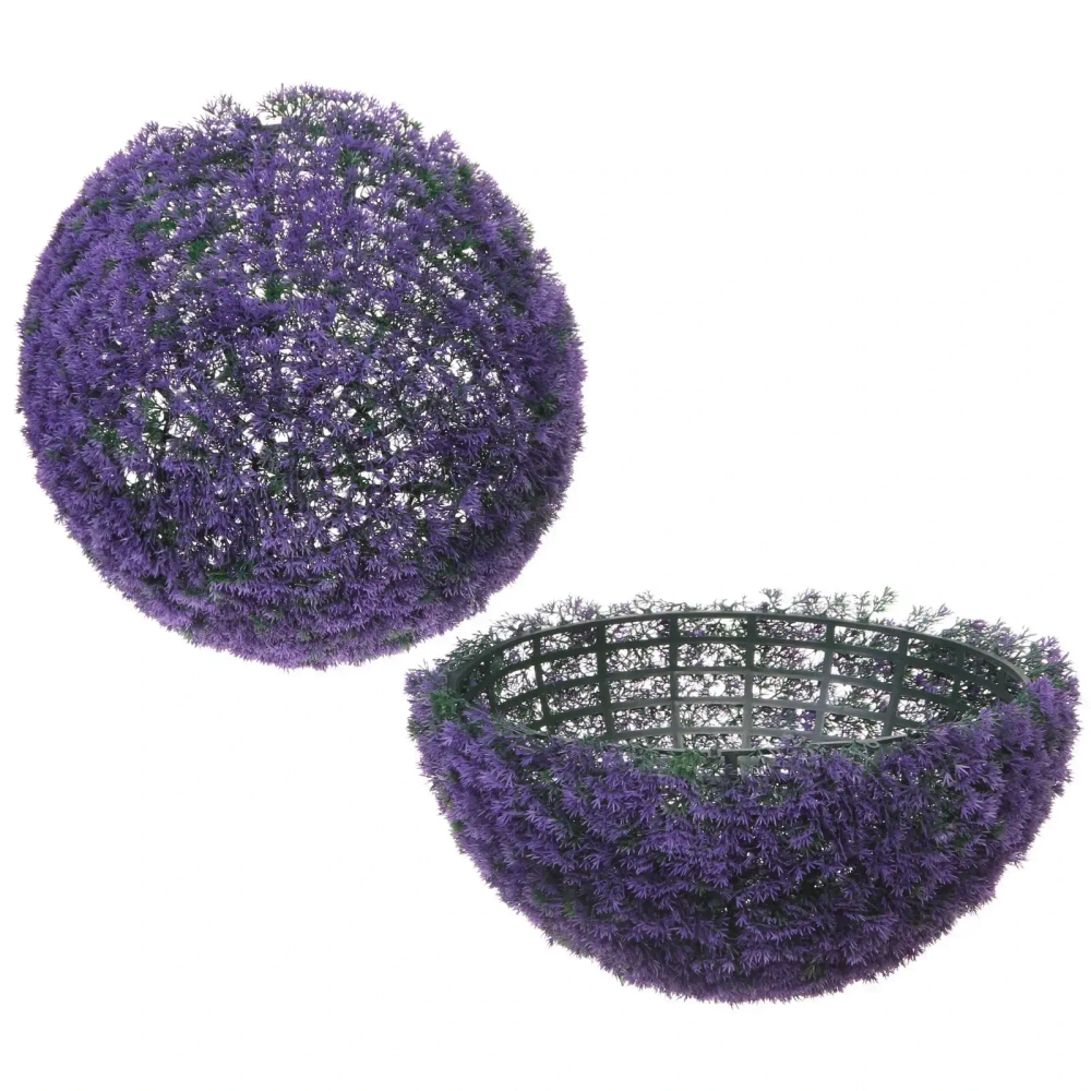 Искусственное растение шар «Самшит» цветы фиолетовые D-47см Ultramarine