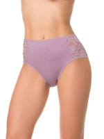 Хлопковые трусики с высокой линией талии (Размер: XL) (Цвет: грязно-розовый)