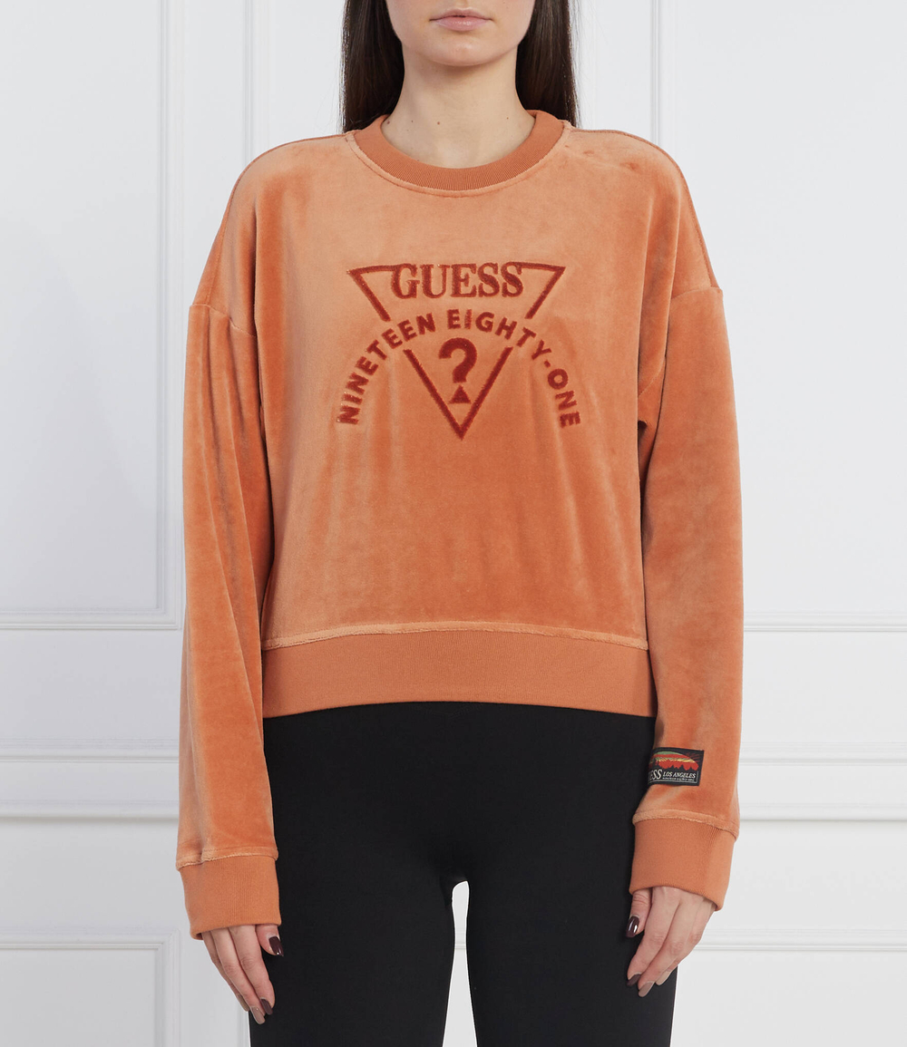 Худи logo GUESS - оранжевый(W2BQ21 KBBN0)