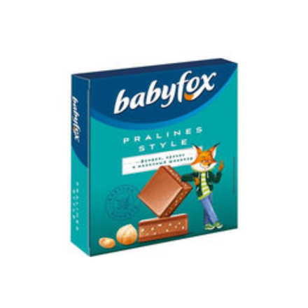 Шоколадные конфеты BabyFox Pralines Style  Фундук арахис 90 гр
