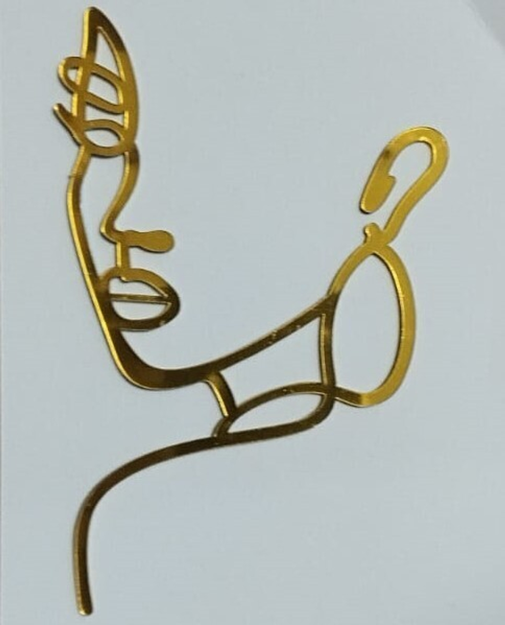 Украшение для торта «Девушка с серьгой», цвет золото