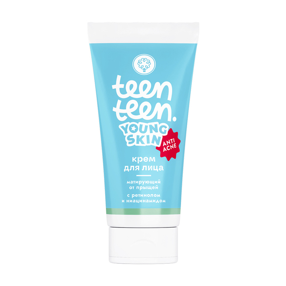 Крем для лица для юной кожи Матирующий От прыщей с ретинолом и ниацинамидом, 70 г (6,45 б)