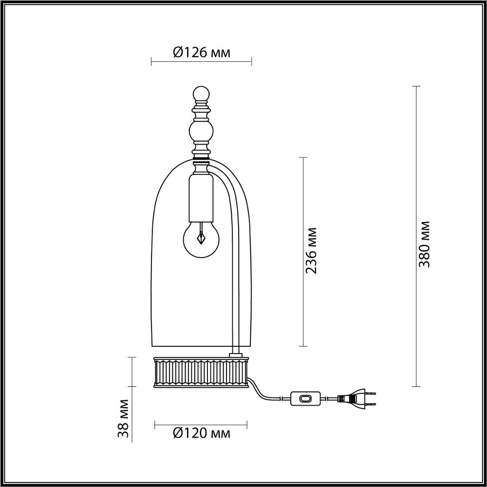 Настольная лампа Odeon Light 4892/1T BELL