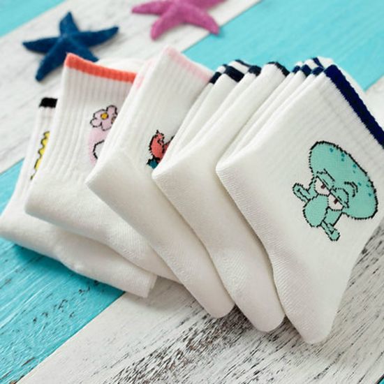 Носки Губка Боб "Сквидвард Тентикалс", р-р 35-38 (белый/голубой)