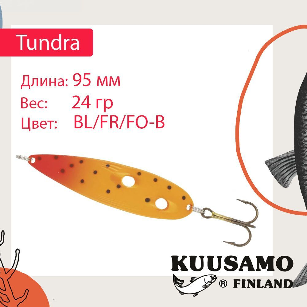 Блесна для рыбалки Tundra 85 мм колебалка 19 г