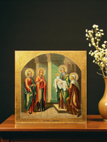 Симеон Богоприимец  — человек праведный и благочестивый — по преданию, один из семидесяти двух учёных, переводивших  Священное Писание с еврейского на греческий язык.