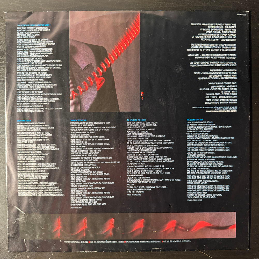 Chris de Burgh - Man On The Line (Голландия 1984г.)