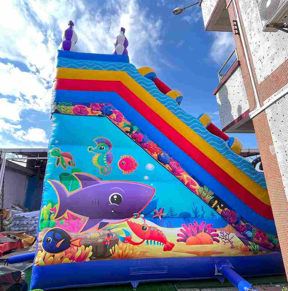 Коммерческий надувной батут «Мега риф 2», 14*7*8 м