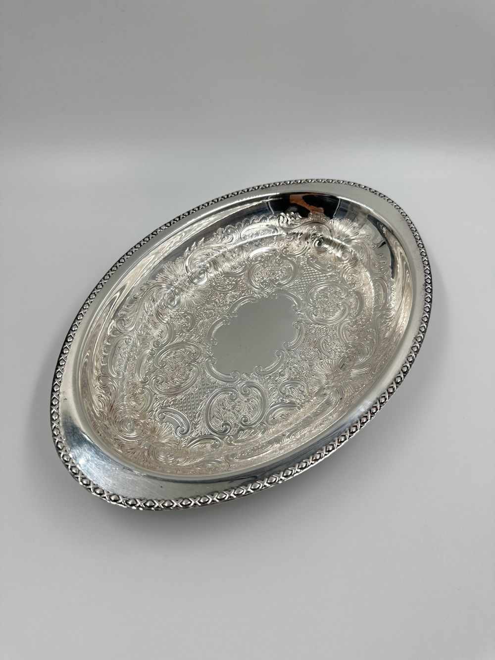Блюдо посеребренное
