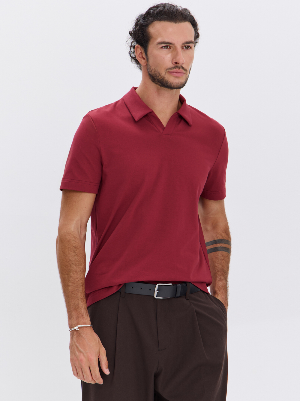 Футболка-поло трикотажная повседневная