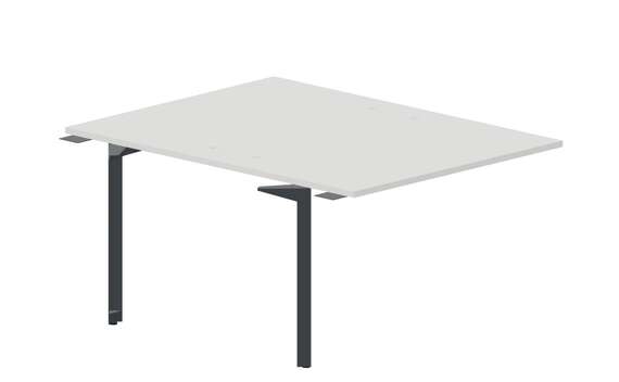 Составной стол на 2 рабочих места 118х156,6х75см (4 громмета) - приставной элемент