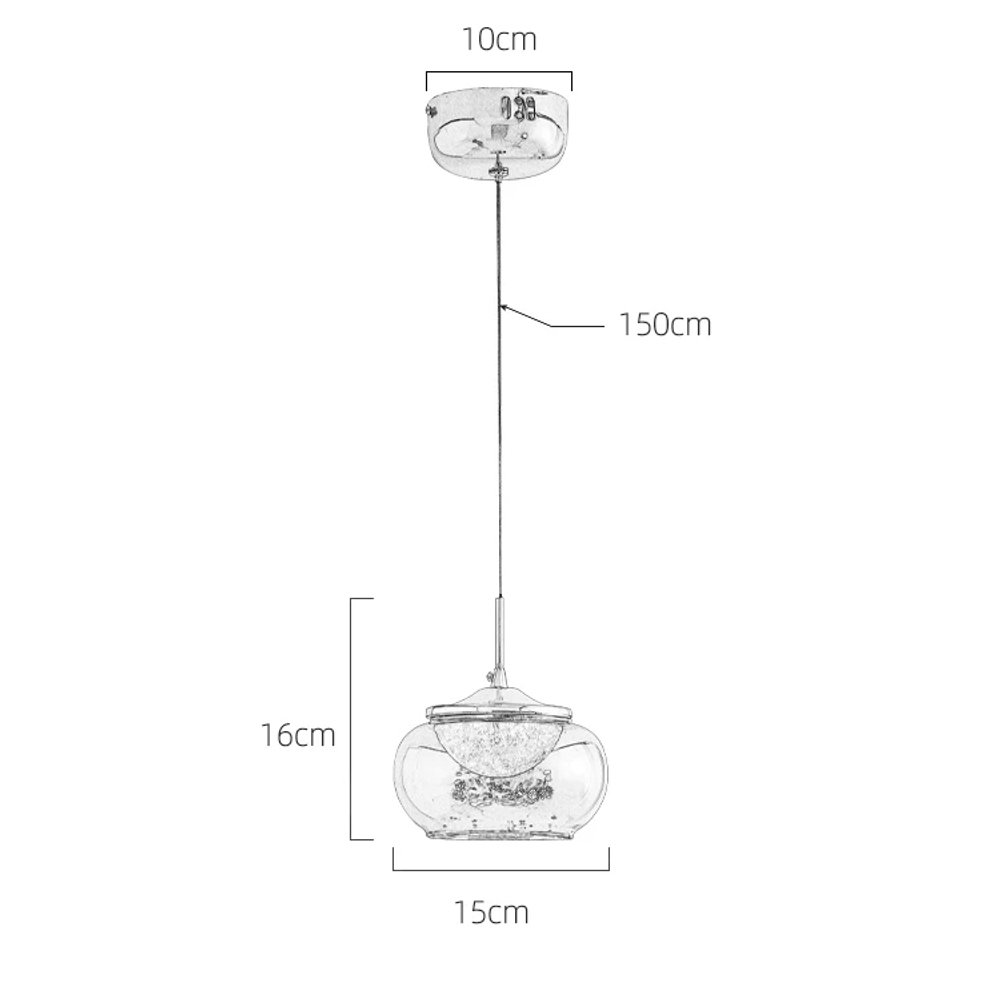 Подвесной светильник MT9128-1H gold/smoke