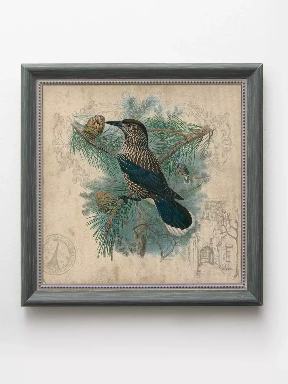 Картины на стену интерьерная на холсте 4 шт, 23*23 см