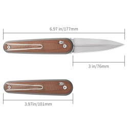 Нож складной SRM 251MB-MN Twin Beadblast (N690, Micarta/Aluminium)