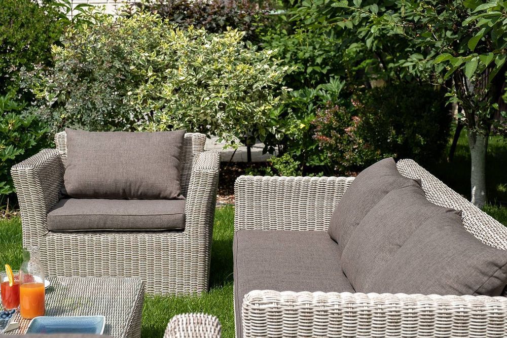 "Капучино" лаунж-зона из искусственного ротанга, цвет бежевый