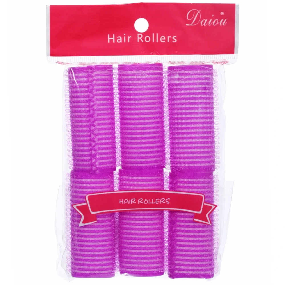 Бигуди-липучки с поролоном для сна мягкие 6шт «Безупречные Локоны», цвет фуксия, 6*2,5см