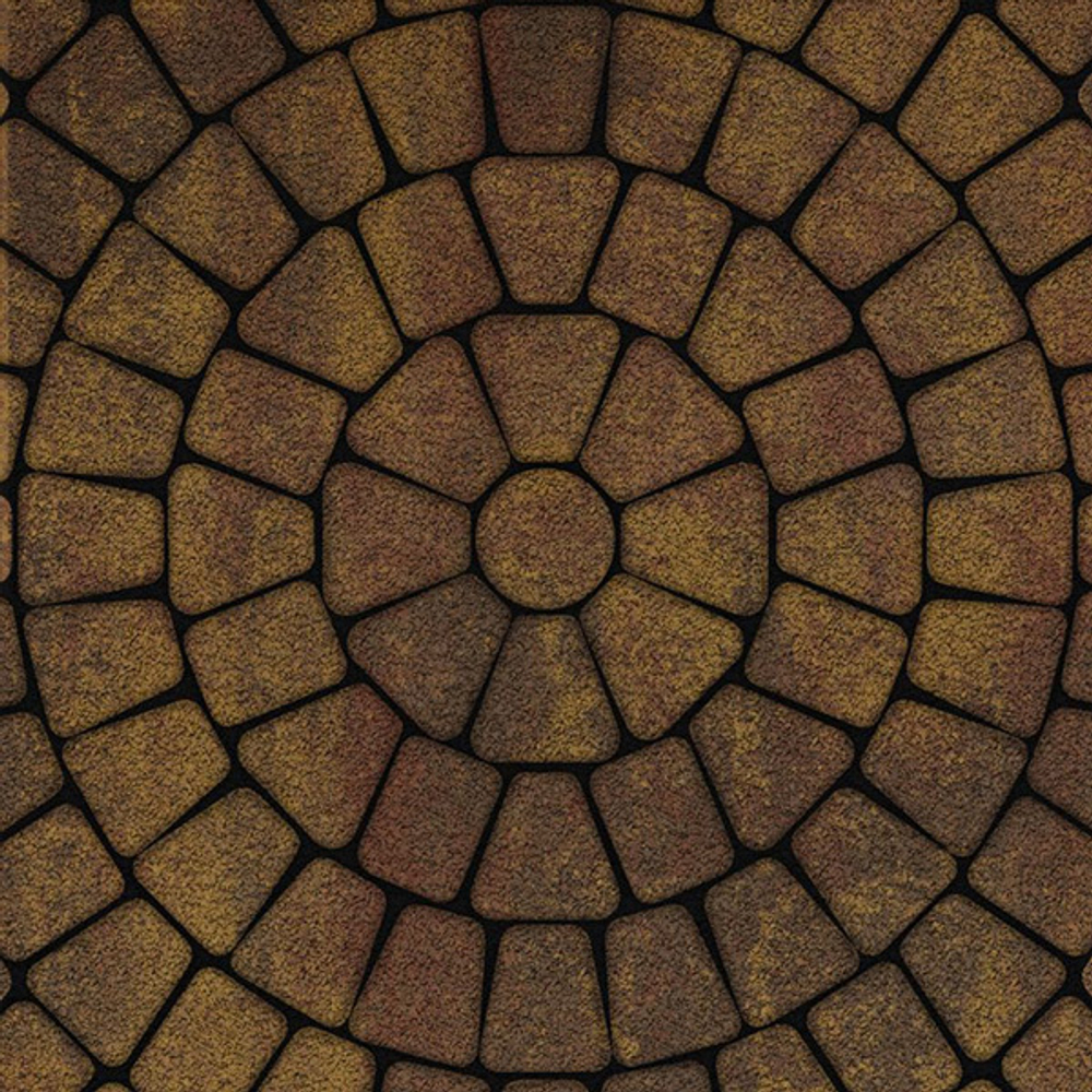 Тротуарная плитка КЛАССИКО (круг) - Листопад гранит Осень, комплект из 3 видов плит