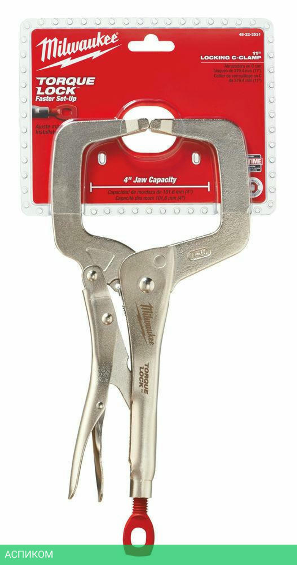 Зажим-струбцина Milwaukee Torque lock 11" (4932471728)