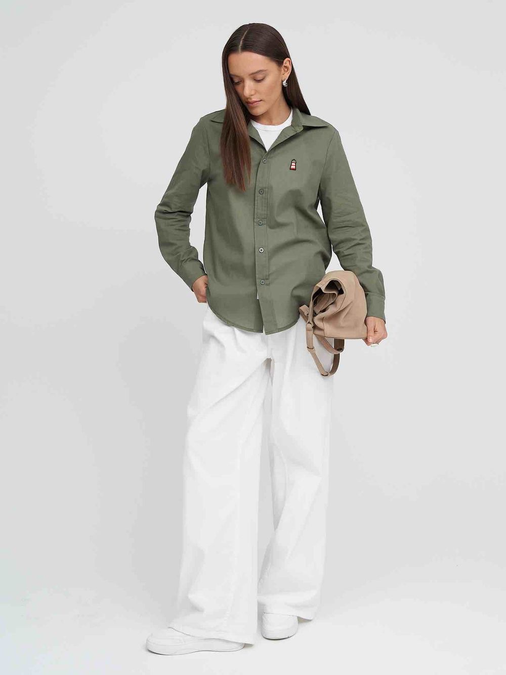 Рубашка Kefirmaykifer Тонкая хаки