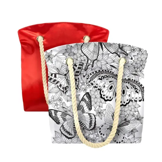 Сумка раскраска антистресс " Бабочки "