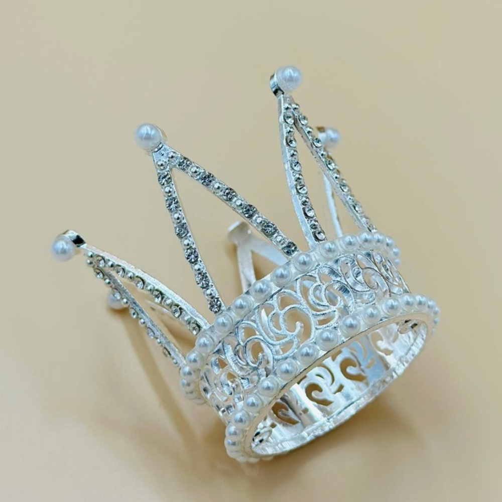 Корона принцессы М 4*5,5см Серебро, металл