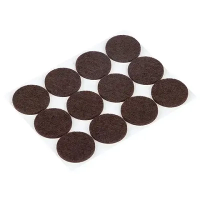 Накладки-протекторы для мебели самоклеящиеся 12шт 28мм, коричневый