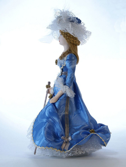 Кукла фарфоровая Дама с тростью