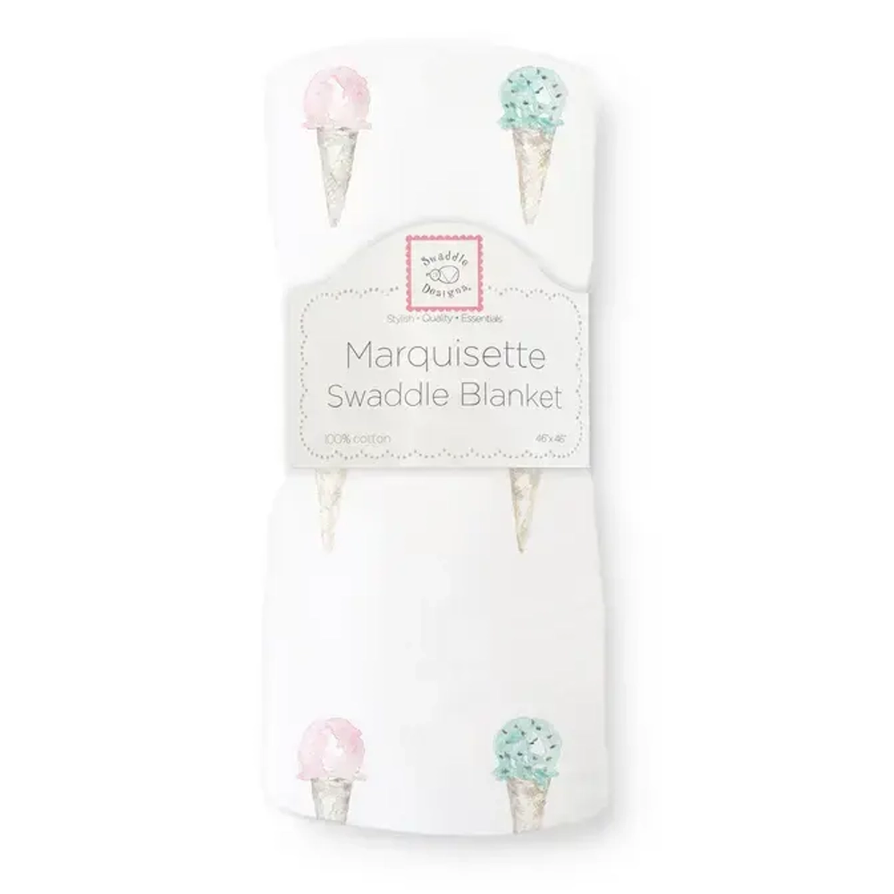 SwaddleDesigns SD-520MC Пеленка маркизет - Watercolor Ice Cream Cones