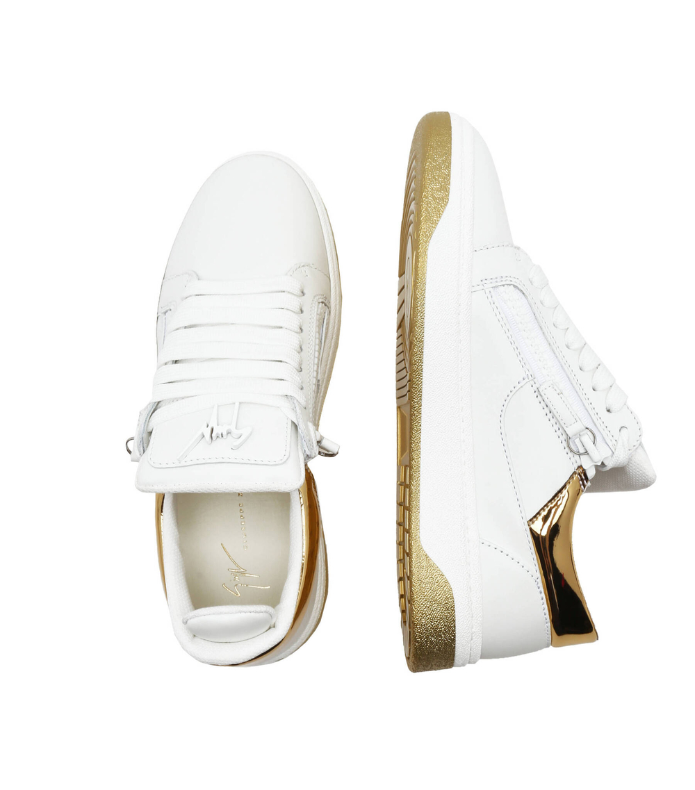 Кроссовки кожаные talogo Giuseppe Zanotti - белый(RM30049)