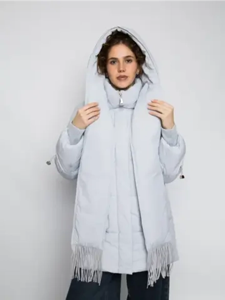 Куртка зимняя удлиненная с капюшоном