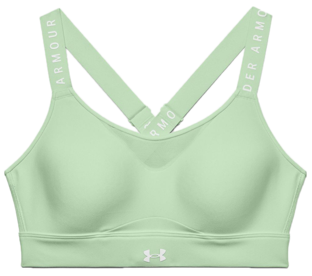 ТОП теннисный женский спортивный бюстгальтер Under Armour UA Infinity High - морская пена/белый
