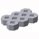 Газонная решетка 600х400х100 серая