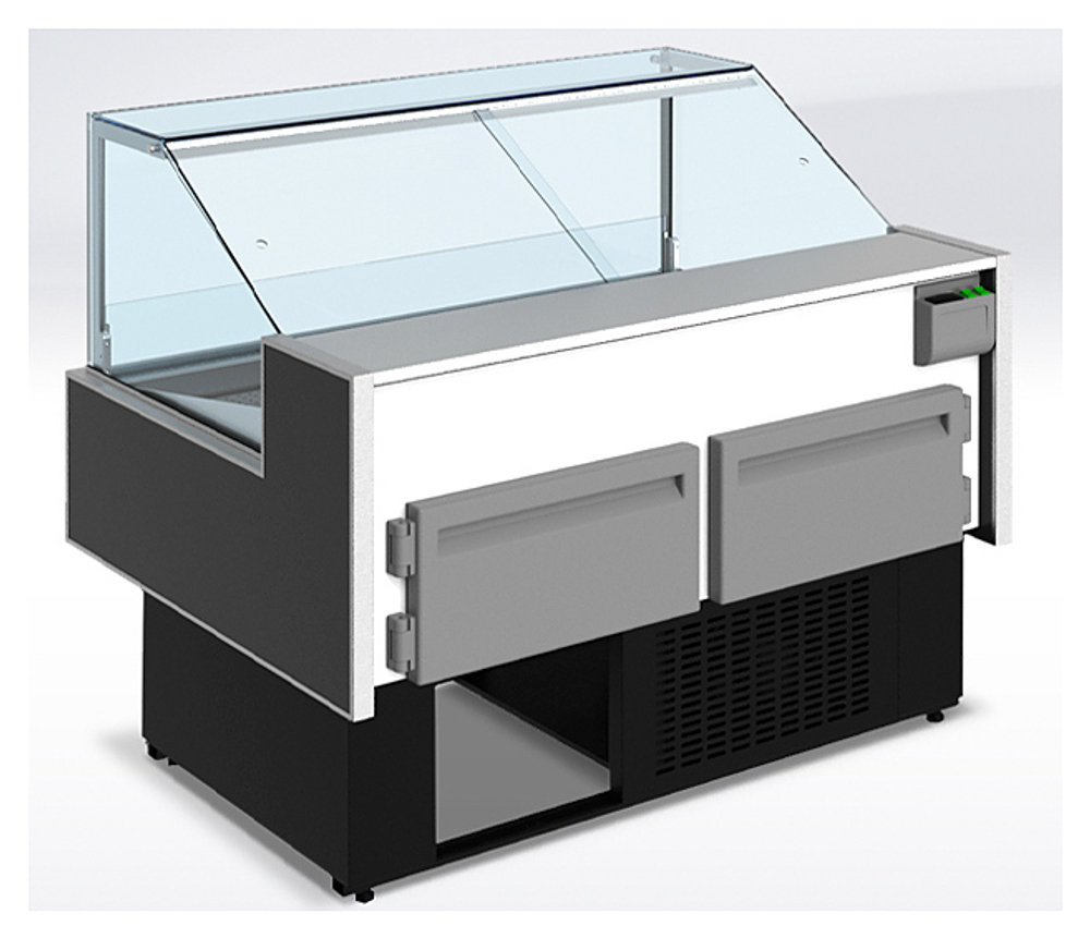 Витрина холодильная CRYSPI Gamma Quadro SN FISH 1800 LED (с боковинами)