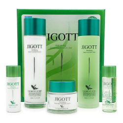 Jigott Well-Being Green Tea Skin Care 3Set набор косметический для лица с экстрактом зеленого чая