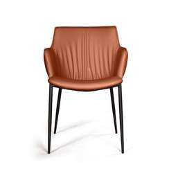 Стул с подлокотниками Sofia, терракотовая экокожа Soft-Touch