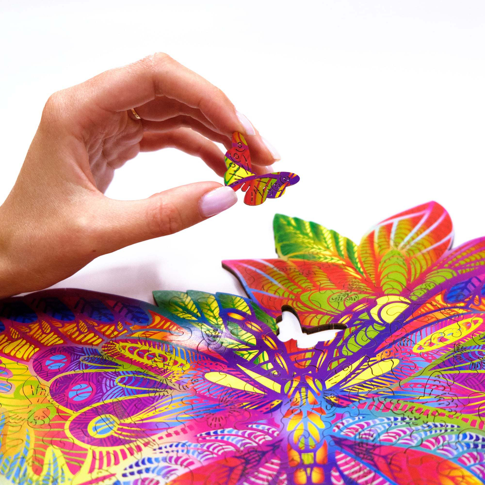 Драгоценная бабочка от Wood Trick - сборные пазлы причудливой формы, это картины, которые вы собираете сами