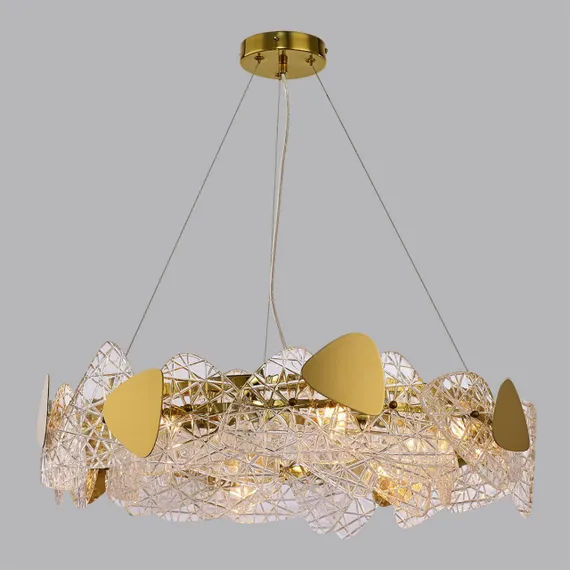 6582/8 NEOCLASSI LN25 50 золотой/прозрачный, золотой металл/стекло, металл Люстра подвесная E14 8*40W 220V QUEENY
