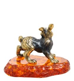 Народные промыслы AM-1553 Фигурка «Заяц Тумак» (латунь, янтарь)