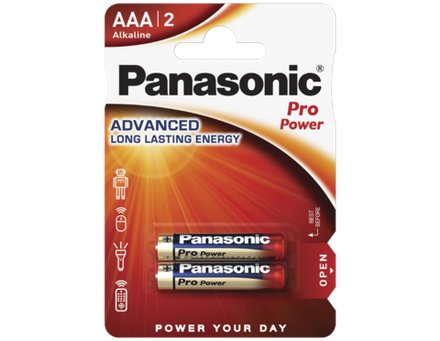 Батарейки Panasonic Pro Power AAA щелочные 2 шт