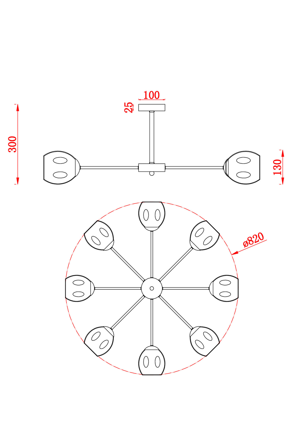 Люстра Freya FR5223PL-08C